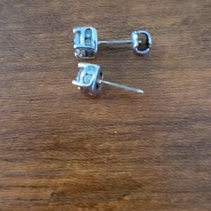 Diamond stud screw back earrings